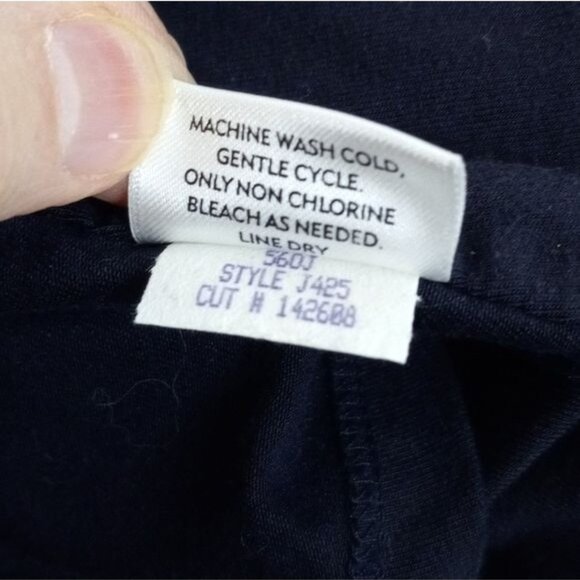 Eileen Fisher Size S Open Front Navy Blue Cardigan Jacket Cotton Lycra Blend - Picture 9 of 9